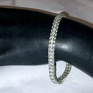 Vintage 925 Sparkling CZ Bracelet  7.25 inch